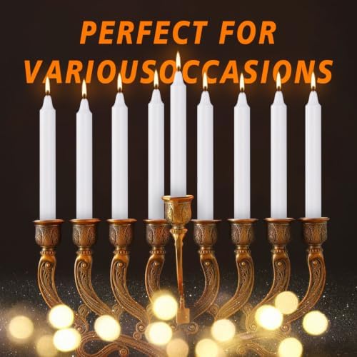 100 Pack White Taper Candles 4 Inch, Small Dinner Candles Dripless Unscented, Premium Wax with Cotton Wick, Long Burning for Wedding, Party, Home & Church Decor - Image 5
