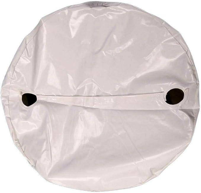 TentandTable Moose Supply 55 Gallon Drum Cover | Fits Most Water Barrel Cylinder Drums | 24" Inch Diameter x 3' Feet High x 78" Inch Circumference | White | 14 Ounce Vinyl | 25 Pack