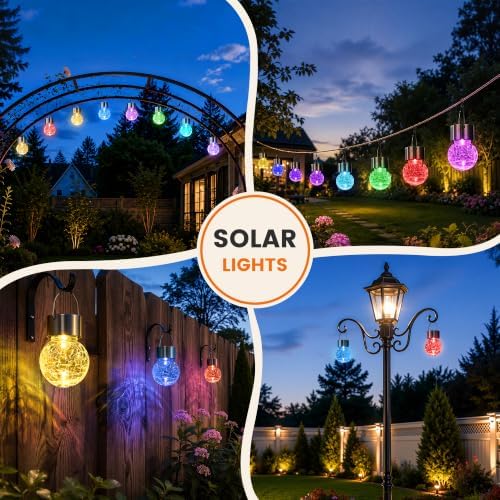 GIGALUMI Solar Hanging Lights Outside Solar Christmas Decoration Light 24Pc - Image 4