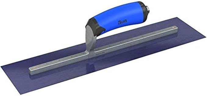 Bon 67-182 Steel City Finish Trowel - Square - Blue Steel - 18 X 4 - Comfort Grip