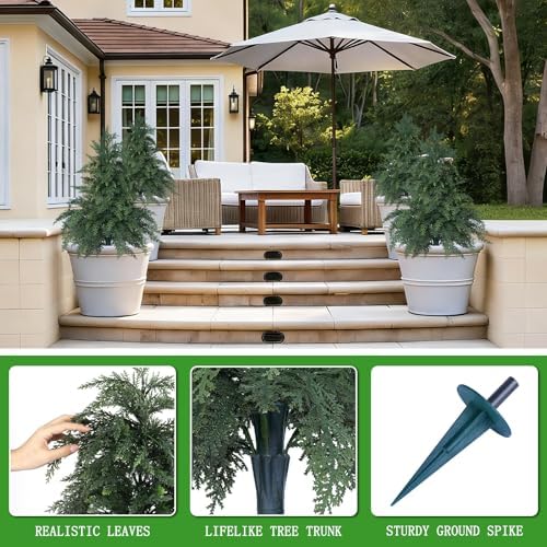 Artificial Topiary Trees, Cypress Tree 24in - Image 5