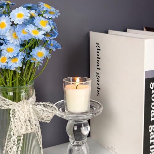 48 Packs Unscented White Votive Candles in Glass, Bulk Small Soy Wax Votives for Wedding Party Dinner Table, 1.7" W x 2" H - Image 3