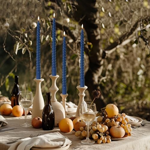 MAITREYA Color Taper Candles Stick Cream Candles-Set of 12 for Decoration Weddings Party Church-Unscented Dripless Candles,10inch(F-12 Colored) - Image 5