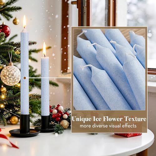 Ashlux 12 Pack Taper Candles, 10 Inch Unscented Palm Candlesticks Dripless - Image 6