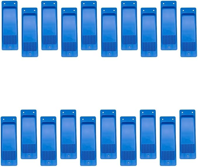 Mytee Products Shipping Container Air Vent 20 Pack - Cross Flow Ventilation for Shipping Container - ABS Plastic Air Vent with Rubber Seal & Water Protection - Shipping Containers Accessories (Blue)