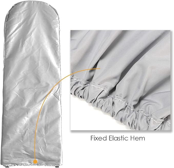 Folding Ladder Cover Dustproof Protector Waterproof with Drawstring for Step Ladder Patio Garden Outdoor Household Storage Bag Silver
