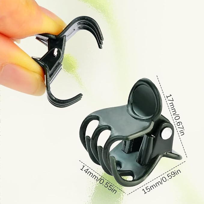 300PCS Plant Clips for Climbing Plants, Orchid Clips Plant Support Clips Secured Plastic Plant Clips, Plant Fixing Clips Reusable Garden Clips Vine Clips for Supporting Stems Vines Grow (Dark Green)