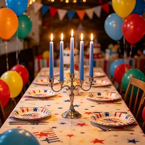 Dusty Blue Taper Candles for Home Decoration, 20 Pack 10 Inch Unscented Dripless Candlesticks for Dinner Party - Image 5