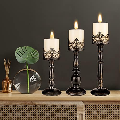 Vintage Candle Holder for Table Centerpiece Gothic Candle Stand Set - Image 4