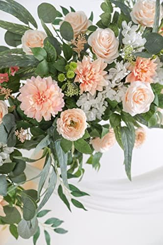 YYHUAWU Artificial Flowers Combo Box Set Pink Fake Flower Leaf with Stems for DIY Wedding Bouquets Centerpieces Baby Shower Party Home Decorations - Image 6