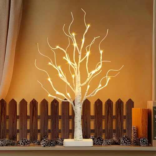 EAMBRITE Birch Tree with Led Lights, Christmas Decorations for Home Indoor by EAMBRITE