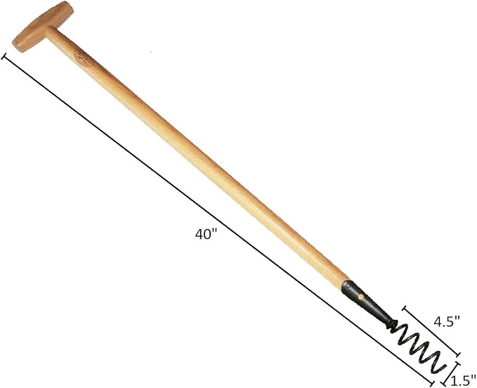 DeWit Long Handle Corkscrew Weeder – 40" T-Grip Boron Steel Garden Tool – Ergonomic Weed Remover & Compost Aerator – Deep Root Dandelion Puller – Durable, Rust-Resistant