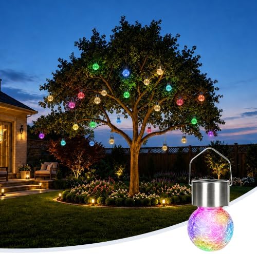 GIGALUMI Solar Hanging Lights Outside Solar Christmas Decoration Light 24Pc by GIGALUMI