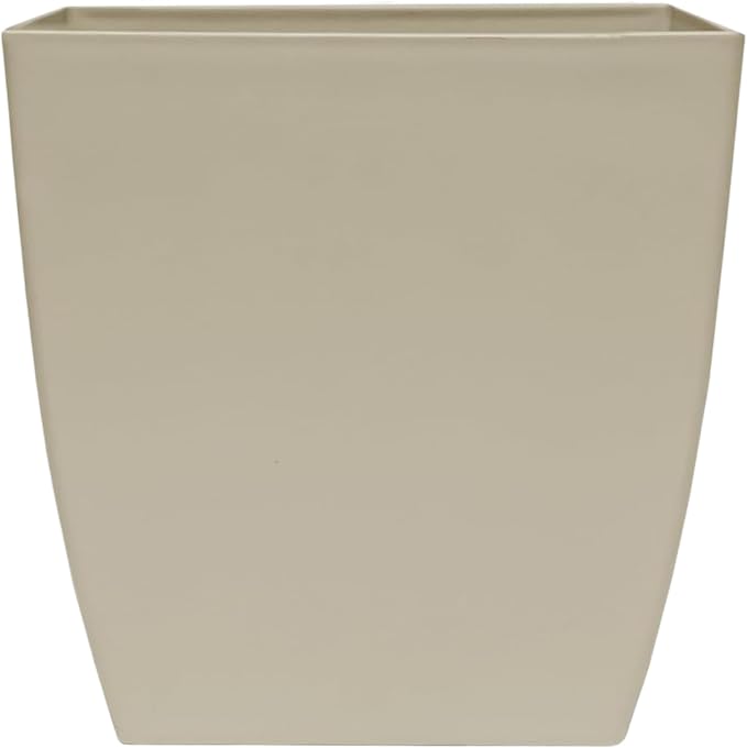 The HC Companies Aria Self Watering Square Plant Pot w/Drainage - Classic Planters for Outdoor Plants & Indoor Plants -Lightweight & UV-Resistant Plastic Pots for Plants (6" Beige, Pack of 1)