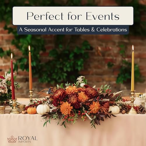 Royal Imports Unscented Taper Candles 12" Red/Orange/Yellow 9-Hr Set of 36 - Image 6