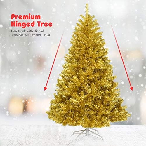 Goplus 6ft Artificial Christmas Tree with 1036 Branch Tips, Unlit - Image 4