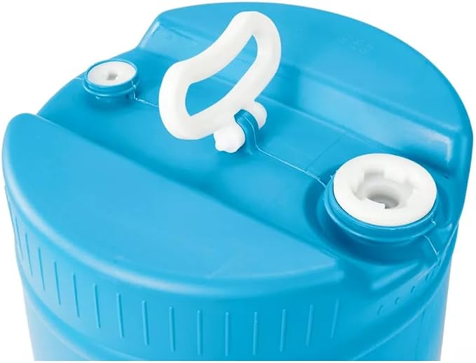 15 Gallon Drum | Tight Head Drum | Water Storage | Chemical Storage | 2" & 3/4" Fittings | Food Grade | BPA Free | HDPE |UN Rated | (Blue, 15 Gallons)