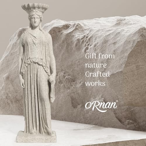 Caryatid Candle Holders True Natural Reclaimed Stone 11" inch high, Premium Reclaimed Stone Candlestick Holder for Wedding Dinning Party, Candle Stand for 3/4-Inch Taper and Pillar Candles - Image 3