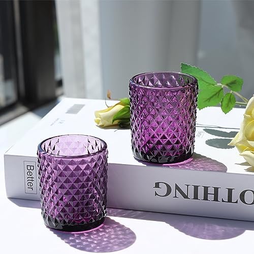 Woho Set of 24 Purple Votive Candle Holders for Tealight/Votive Candles - Image 7