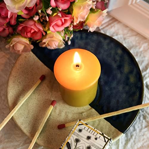 DEYBBY Beeswax Votive Candles 12-Hour Burn Unscented Small Candles 12 Pack - Image 3