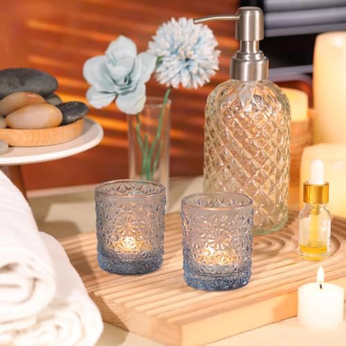Lanttu 36 Pack Blue Votive Candle Holder 2.2ʺ*2.6ʺ Tealight Candle Holders - Image 4