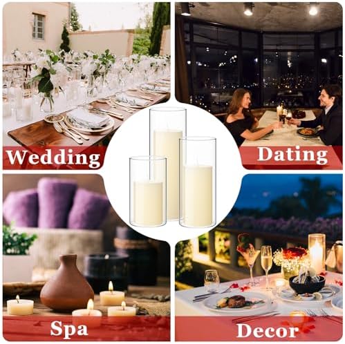 Shihanee 3 Pillar Candle and Holder, S, Ivory White - Image 6