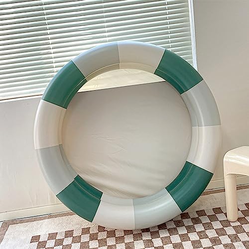 Inflatable Pool Baby Retro Blow Up Swimming Pool Family Cute Thickened Water Pool (Green Stripe)