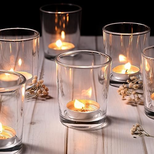 DARJEN 24Pcs Clear Votive Candle Holders Clear Tea Lights Candle Holder - Image 6