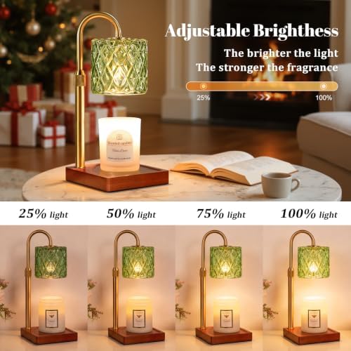 Green Candle Warmer Lamp with Timer - Wax Melt Warmer for Jar Candles - Image 2
