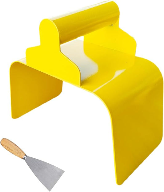 Concrete Curb Trowel, Garden Edging Curb Trowel Concrete Tool, Concrete Curb Trowel Edger, Landscape Curb Trowel with Putty Knife (Rectangle)
