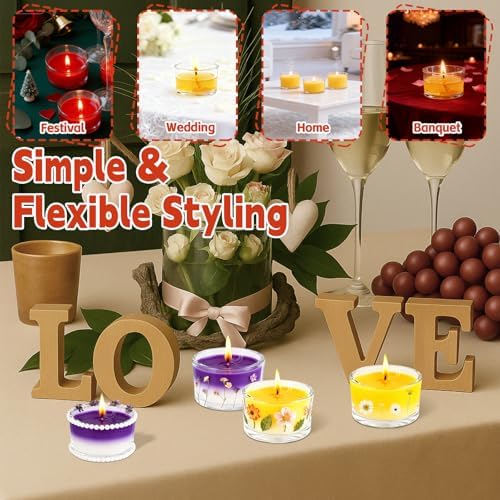 36 Pack Clear Glass Tealight Candle Holders for 1.5" Tealights - Image 4