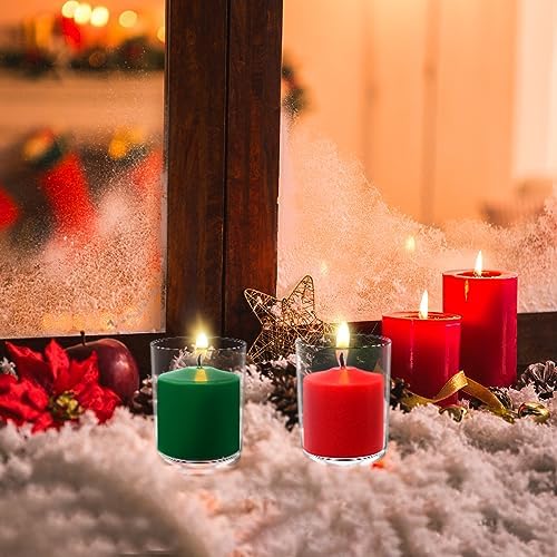 8 Hour Green Votive Candles for Weddings Party Spring and Emergency, Set of 9 Unscented Bulk Candles for Restaurants and Home Decoration - Image 2