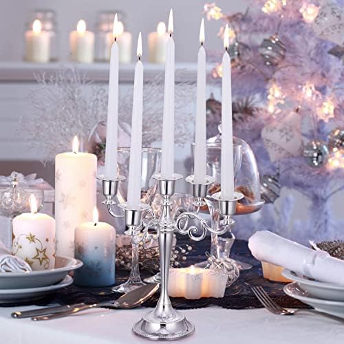 Tuyai 24 Pack Tall White Taper Candles, 10 inch (H) Dripless, Unscented Dinner Candle, Smokeless Taper Candles, Paraffin Wax with Cotton Wicks, 8 Hours Burn Time - Image 3