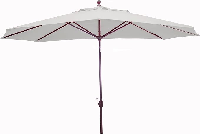 Galtech Deluxe Auto Tilt Market Umbrella, 8ft x 11ft - Outdoor Patio, Deck, Pool, Backyard Stand Alone Umbrella - Oval, Heavy Duty w/Bronze Frame & Sunbrella Fabric (Canvas)