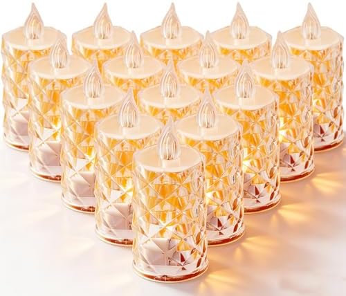 Battery Operated Flameless LED Tea Light Candles, 12 Pack - Image 5