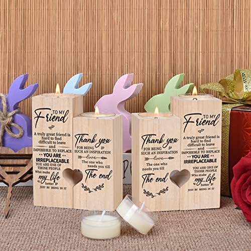 Best Friend Birthday Gifts for Women, Double-Sided Printing Candle Holders - Image 2