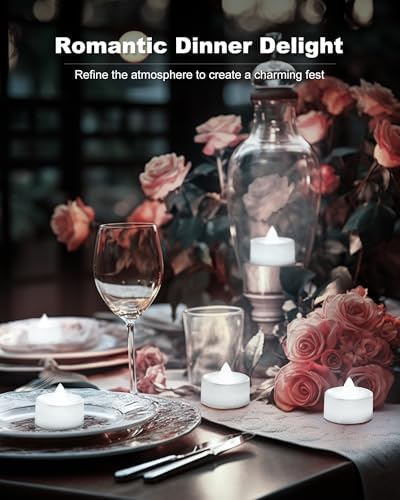 BEICHI 24Pack Battery Operated Tea Lights with Timer, 6H Timer Built-in - Image 5