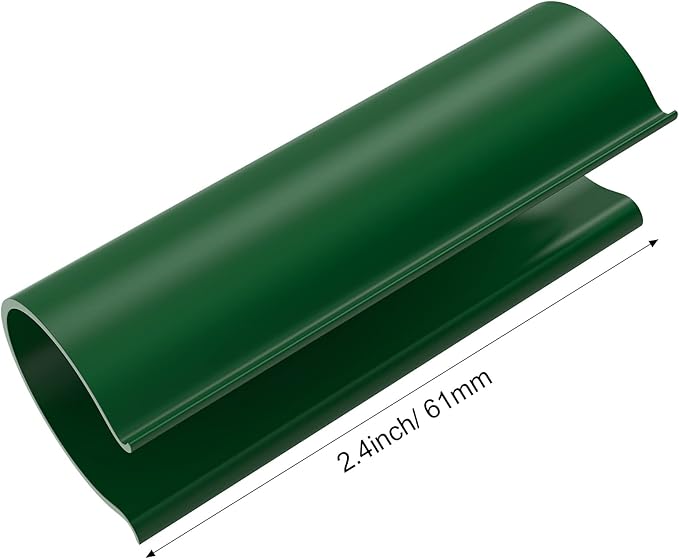 Jetec 64 Pieces PVC Pipe Clips Pool Cover Clamps for Above Ground Pools for Greenhouses, Row Covers, Shelters, Bird Protection, 2.4 Inches Long(1/2 Inch,Green)