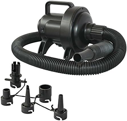 XPOWER High Velocity Inflatable Air Pump with Flexible Hose and Cylindrical Cone Noozle, 3'