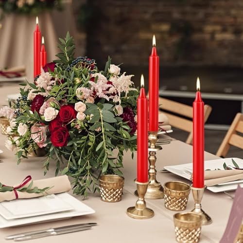 Howemon Red Candles Set of 40, 4" Red Spell & Chime Candles, Unscented Mini Taper Candle for Witchcraft, Wiccan Altar, Magic Tools, Rituals, Prayer, Meditation and Christmas Party Decoration - Image 4