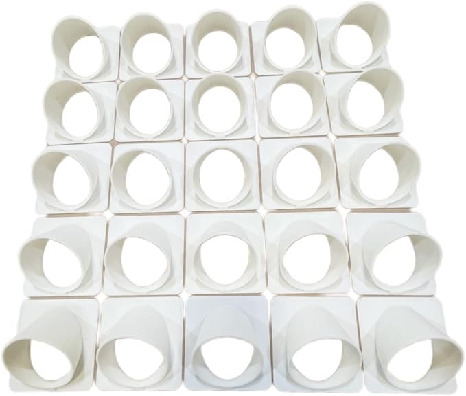 (27 Pack) of 2-inch Net Pot Holders - Hydroponics Growing System - Aeroponic Tower Garden for Indoor Gardening - Grow Herbs, Fruits & Vegetables Fit Snugly On 4inch Square PVC Made in USA