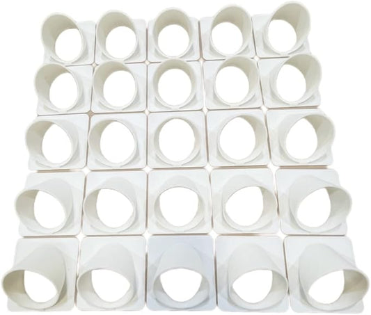 (27 Pack) of 2-inch Net Pot Holders - Hydroponics Growing System - Aeroponic Tower Garden for Indoor Gardening - Grow Herbs, Fruits & Vegetables Fit Snugly On 4inch Square PVC Made in USA
