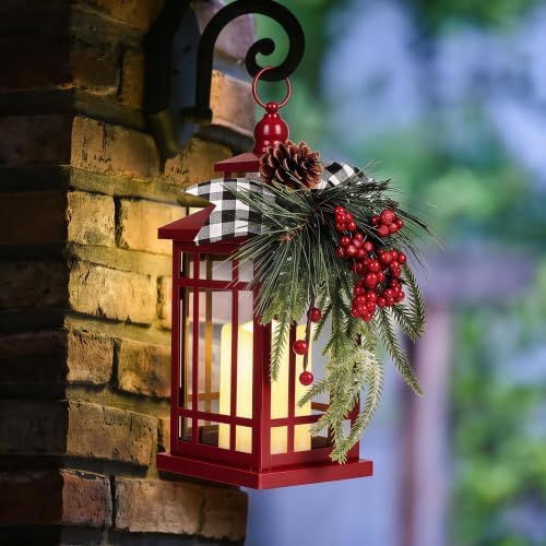 Metal Christmas Vintage Candle Lanterns with Remote Control and Led Light - Image 5