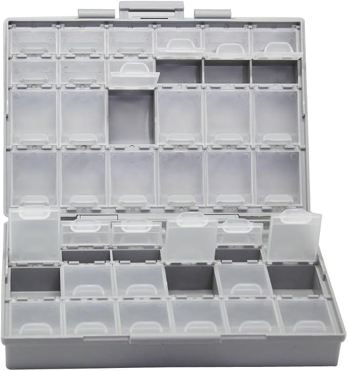 AideTek BOXALL48 48 Lids Empty Enclosure SMD SMT Organizer Size 6 inch 9 Inch Surface Mount