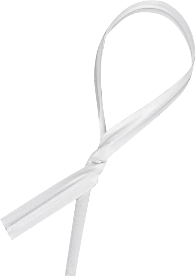 Restaurantware Twist Ties 5000 Pack of 4-Inch Reusable Paper Bag Ties Laminated Gripping Strong White Flush-Cut Bread, Candy, Coffee, Cookie, Bakery Bag, Party, Gifts, Cake Pops, Packaging