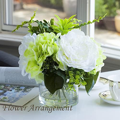 Enova Floral Clear Glass Cylinder Vase 5 x 5 Inches Round Flower Vase, Pillar Candle Hurricane Floating Candle Holder Vase, Small Floral Glass Vase for Decoration Home, Wedding Centerpiece (1 Piece) - Image 5
