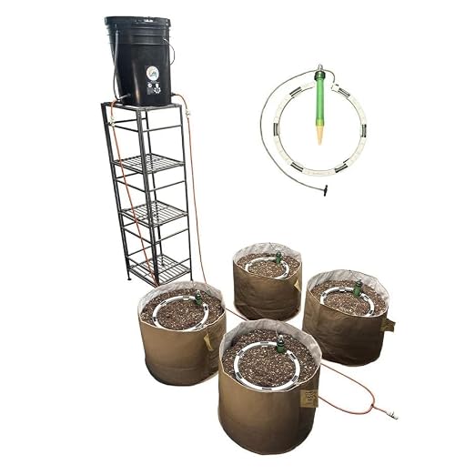 Grow Tent Drip Irrigation System - Blumat Watering Kit for 4 Large Pots (10-20 Gallon) - Automatic Grow Tent Watering System with Efficient Preset Blumat Sensors (Bucket not Included)