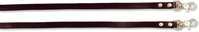 Circle Y Scissor Snap Split Rein|Durable Adjustable Western Flat Leather Equine Training Snap Roper Rain with Heavy Stainless Steel Hardware|Ranch Riding & Horse Training