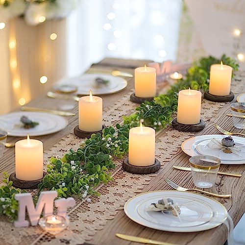 Romadedi Wood Candle Holder Tray, Brown, Set of 2 - Image 7