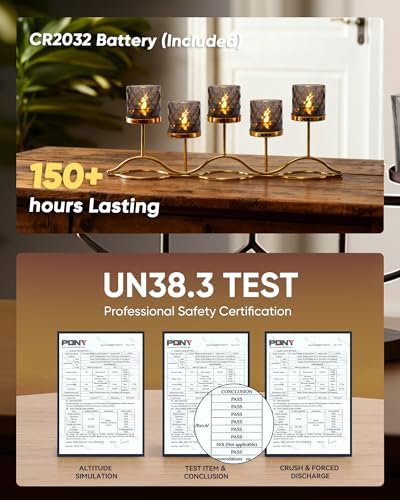 Homemory Black Acrylic Votive Candle & Holders with Auto Timer, 6 Pack - Image 5